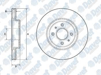 DELPHI BG4743C Fren Diski On I20 15> Rio 11> 1.4 Crdi 15 Jant Havali 280 Mm 4 Bijon